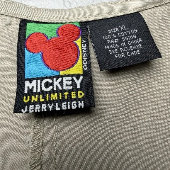 Vintage Disney Mickey Unlimited Jumper Dress XL Embroidered Mickey Birdhouse - Picture 8 of 13